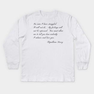 Mr. Darcy Proposes to Elizabeth Bennet Kids Long Sleeve T-Shirt